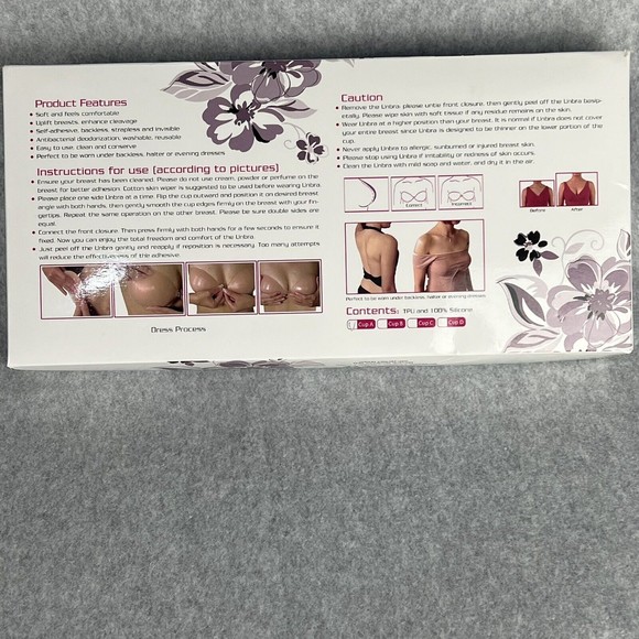 STRAPLESS PUSH UP BRA Silicone Backless Self Adhesive Plus Breast Tape Lifting - Picture 8 of 15